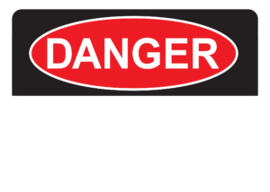 10x14 Plastic Sign Danger Blank
