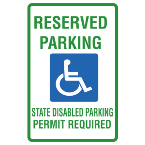 Stock Signs - Handicap Reserved Parking Permit Required
