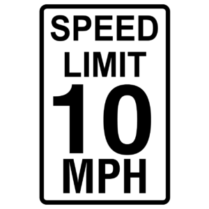 Stock Signs - Speed Limit 10