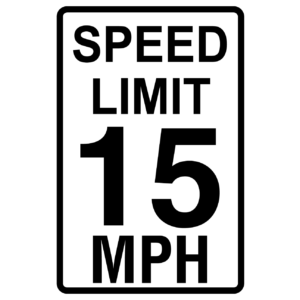Stock Signs - Speed Limit 15