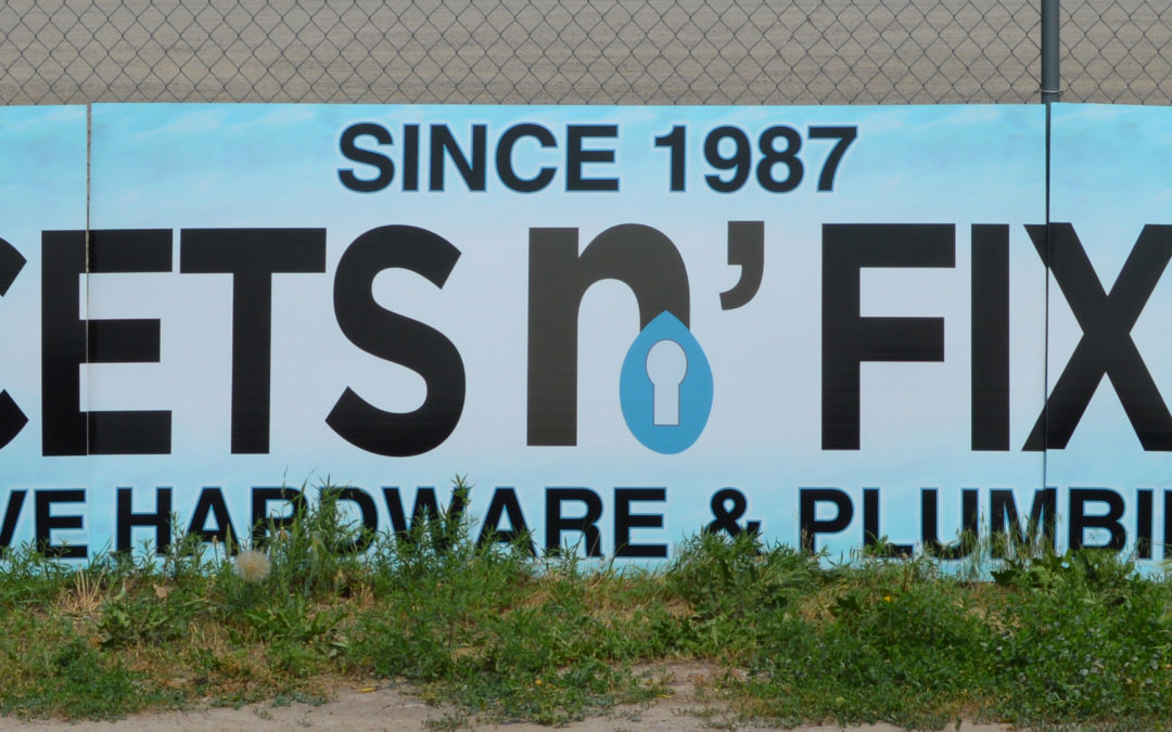Faucets n’ Fixtures – 4ft x 24ft Sign