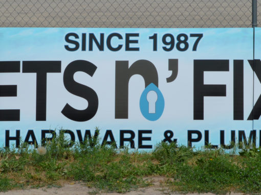 Faucets n’ Fixtures – 4ft x 24ft Sign